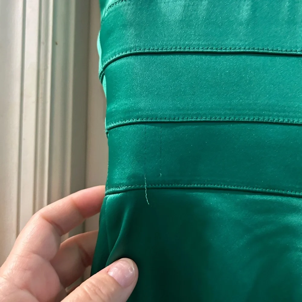 Calvin Klein women’s size 12 green dress zipper back - Picture 6 of 9